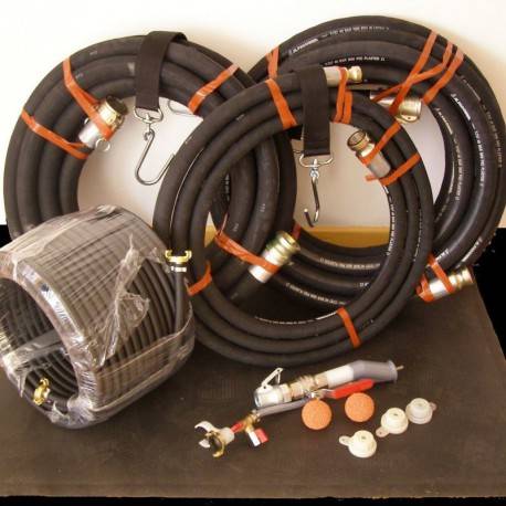 équipement complet machine à enduire - tuyaux, sangle, buse, balle, mano